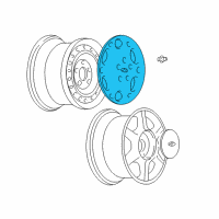 OEM 2004 Oldsmobile Alero Wheel TRIM COVER Assembly *Silver Spark Diagram - 9592628