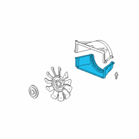 OEM Chevrolet Silverado 1500 Shroud-Radiator Fan Lower Diagram - 15707564