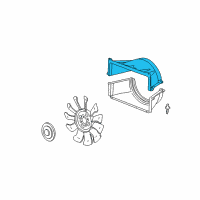 OEM 2003 Chevrolet Silverado 1500 Shroud-Engine Coolant Fan Upper Diagram - 15088329