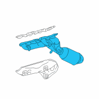 OEM 2014 Lexus IS F Exhaust Manifold Sub-Assembly, Right Diagram - 17104-38060