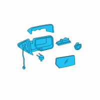 OEM Lincoln Mirror Assembly Diagram - 8L1Z-17683-DA