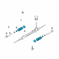OEM Nissan Leaf Boot Kit-Manual Steering Gear Diagram - D8203-3SG1A