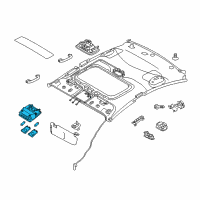 OEM Kia Forte Lamp Assembly-OVERHEADEAD Console Diagram - 92800A7100ED