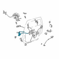 OEM 2000 Toyota Sienna Lock Assembly Diagram - 69380-08010