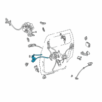 OEM 1999 Toyota Sienna Lock Assembly Diagram - 69380-08010