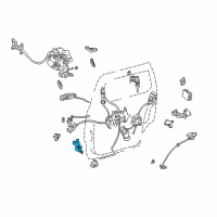 OEM 2000 Toyota Sienna Hinge Assembly Diagram - 68380-08010