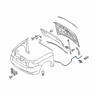 OEM 2013 Ford Flex Release Cable Diagram - 8A8Z-16916-A