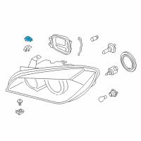 OEM 2009 BMW 328i xDrive Adjusting Element, Headlight Diagram - 63-11-7-168-485