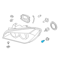 OEM BMW 650i Bulb Yellow Diagram - 63-21-7-160-791