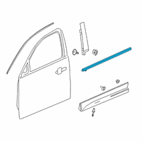 OEM 2021 Cadillac XT4 Belt Molding Diagram - 84573461