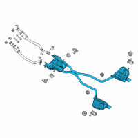 OEM 2018 Jeep Grand Cherokee Exhaust Resonator And Tailpipe Diagram - 68276654AA