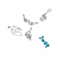 OEM Kia Forte Ignition Lock Cylinder Diagram - 819001MB00