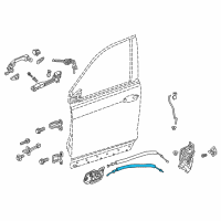 OEM 2019 Honda Ridgeline Cable, Right Front Door Lock Diagram - 72133-TG7-A00