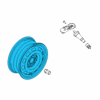 OEM 2013 Ford Transit Connect Wheel Diagram - 2T1Z-1007-A