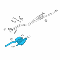 OEM 2011 BMW 528i Rear Muffler Diagram - 18-30-7-646-923