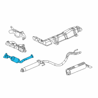 OEM 2003 Saturn Ion 3-Way Catalytic Convertor Assembly (W/ Exhaust Manifold Pipe) Diagram - 10380632