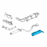 OEM 2007 Saturn Ion Exhaust Muffler Assembly (W/ Tail Pipe) Diagram - 15297092