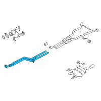 OEM 2015 BMW 640i Front Pipe Diagram - 18-30-7-605-257