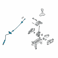 OEM Hyundai Santa Fe Automatic Transmission Lever Cable Assembly Diagram - 46790-S2200