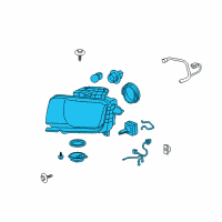 OEM 2013 Chevrolet Camaro Composite Headlamp Diagram - 22959919