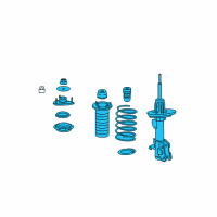 OEM 2013 Acura MDX Shock Absorber Assembly, Right Front Diagram - 51601-STX-A06