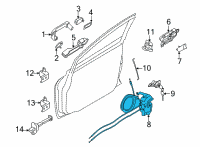 OEM 2022 Nissan Versa Lock & Remote Control Assy-Front Door, Rh Diagram - 80500-5EE1A