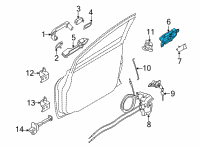 OEM 2021 Nissan Kicks Handle Assembly Door Inside, Passenger Side Diagram - 80670-5RB1A