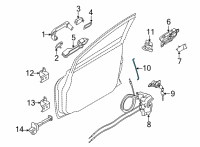 OEM 2022 Nissan Versa Rod-Key Lock, RH Diagram - 80514-5EF0A