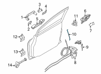 OEM Nissan Versa Rod-Key Lock, RH Diagram - 80514-5EF0A