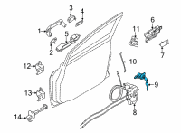 OEM 2022 Nissan Rogue Sport Cylinder Set - Door Lock, LH Diagram - H0601-4BA0A