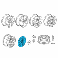 OEM Honda Cap Assembly, Passenger Side Aluminum Wheel Center Diagram - 44732-T3V-A00