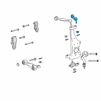 OEM 2013 Lexus LS600h Front Suspension Upper Control Arm Assembly Left Diagram - 48630-59145