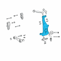 OEM 2015 Lexus LS460 Knuckle, Steering, RH Diagram - 43201-50040