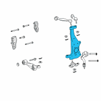 OEM 2009 Lexus LS600h Knuckle, Steering, RH Diagram - 43201-50040