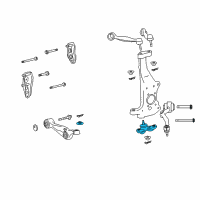 OEM 2010 Lexus LS600h Front Lower Ball Joint Assembly, Left Diagram - 43340-59145