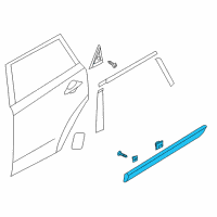 OEM Kia Niro EV MOULDING Assembly-Rear Door Diagram - 87731G5000