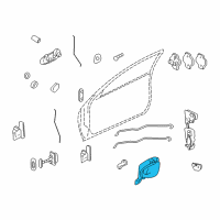 OEM 2004 Pontiac Grand Am Handle Asm-Front Side Door Inside *Dark Neutral Diagram - 22616262