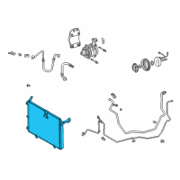 OEM 2003 Lexus RX300 Condenser Assy, W/Receiver Diagram - 88450-48010