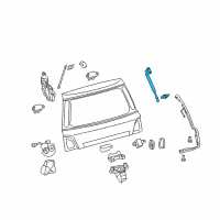 OEM 2008 Lexus LX570 Back Door Stay Assembly, Right Diagram - 68950-69105