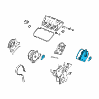 OEM Honda Passport Cover Assembly, Front Timing Belt (Upper) Diagram - 11820-RCA-A00