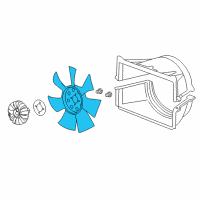 OEM 2016 GMC Sierra 2500 HD Fan Blade Diagram - 25919018