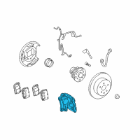 OEM Lexus GS450h Rear Passenger Disc Brake Cylinder Assembly Diagram - 47830-22221