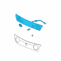 OEM 2005 Chevrolet Impala Back Up Lamp Assembly Diagram - 10351924