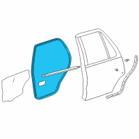 OEM 1997 Toyota 4Runner Surround Weatherstrip Diagram - 62331-35011