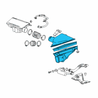 OEM Cadillac Air Cleaner Assembly Diagram - 20857929