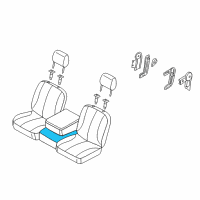 OEM 2006 Dodge Ram 3500 Front Seat Center Cushion Diagram - 1DG751J3AA