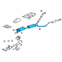 OEM 2020 Honda Passport Muffler, Exhaust Diagram - 18307-TYR-A51