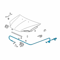 OEM 2000 Honda Insight Wire Assembly, Hood (Seagull Gray) Diagram - 74130-S3Y-A00ZA