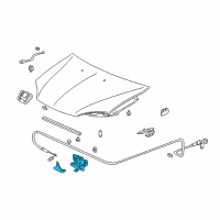 OEM 2005 Honda Insight Lock Assembly, Hood Diagram - 74120-S3Y-A01