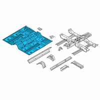 OEM Kia Sorento Panel-Center Floor Diagram - 651114Z000